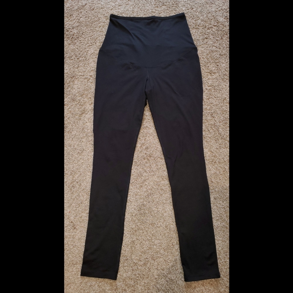 Isabel Maternity Leggings by Ingrid & Isabel Size S Black Full Belly Panel